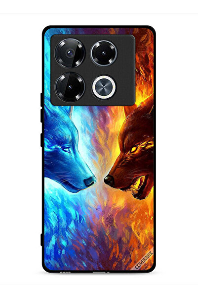 Covernex غطاء حماية لهاتف Infinix Note 40 Pro 5G بتصميم ذئب الماء والنار