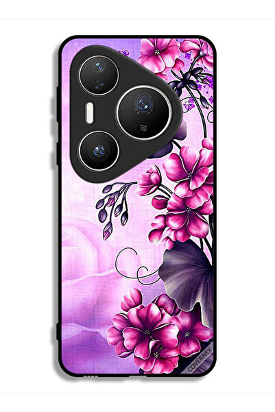 Covernex غطاء حماية لهاتف هواوي بيورا 80 برو بخلفية زهور رومانسية