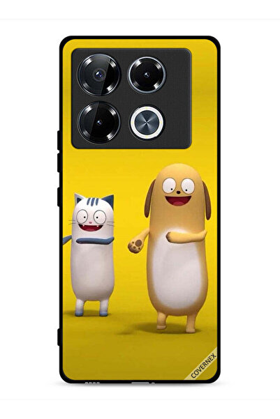 Covernex غطاء حماية لهاتف Infinix Note 40 Pro Plus 5G بنقشة قصة القط والكلب