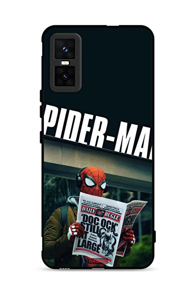 Tolwak غطاء حماية لهاتف Infinix GT 30 Pro بطبعة سبايدرمان وقراءة جريدة