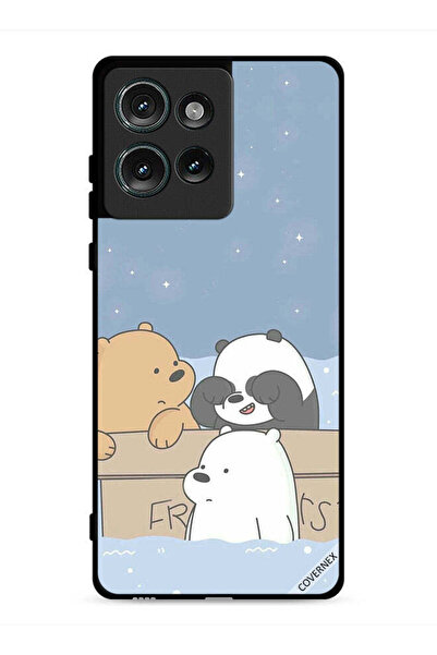Covernex غطاء حماية لهاتف موتورولا إيدج 50 بتصميم أصدقاء الدب