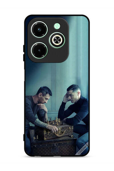 Covernex غطاء حماية لهاتف Infinix Hot 40i 4G بطبعة ميسي ضد رونالدو يلعبان الش...