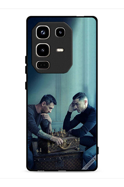 Covernex غطاء حماية لهاتف إنفينيكس نوت 50 برو 4G، ميسي ضد رونالدو يلعبان الشطرنج