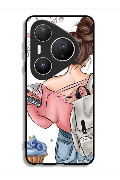 Covernex غطاء حماية لهاتف هواوي بيورا 80 برو بلس، مطبوع عليه رسومات يد فتاة