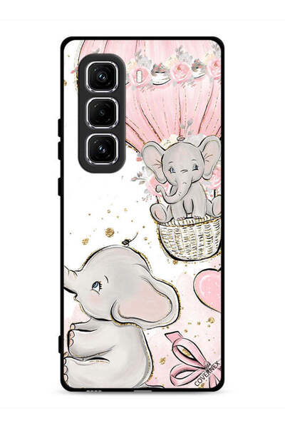 Covernex غطاء حماية لهاتف Infinix Hot 50 Pro 4G برسومات فيلة صغيرة