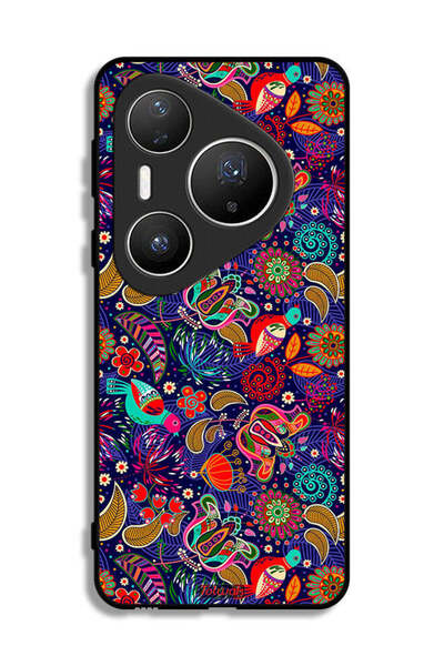 Tolwak غطاء حماية لهاتف هواوي بيورا 80 برو بلس بنقشة طيور وأوراق وأزهار ملونة