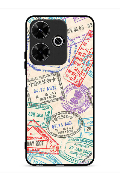 Covernex غطاء حماية لهاتف شاومي ريدمي 13 4G بنمط طوابع السفر