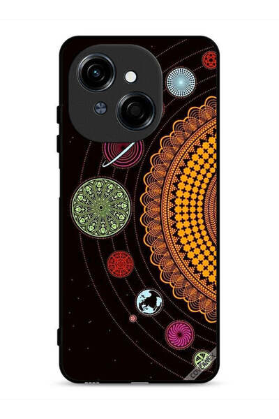 Covernex غطاء حماية لهاتف تكنو سبارك جو 1 4G بتصميم ماندالا للنظام الشمسي