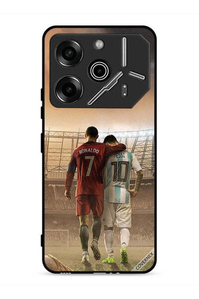 Covernex غطاء حماية لهاتف تكنو بوفا 6 برو 5G ميسي وكريستيانو رونالدو