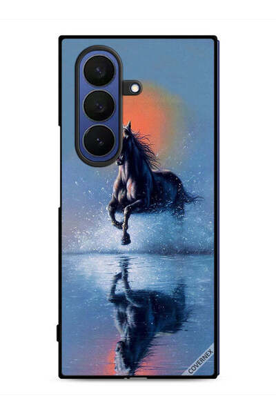 Covernex غطاء حماية لهاتف Samsung Galaxy Z Fold7 بتصميم حصان يركض في الماء