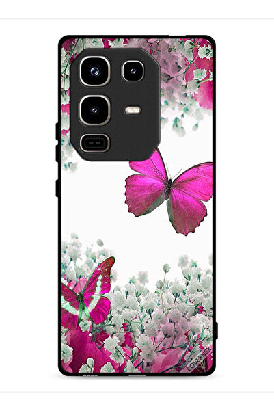 Covernex غطاء حماية لهاتف Infinix Note 50 Pro 4G بنقشة فراشات جميلة وورود صغيرة