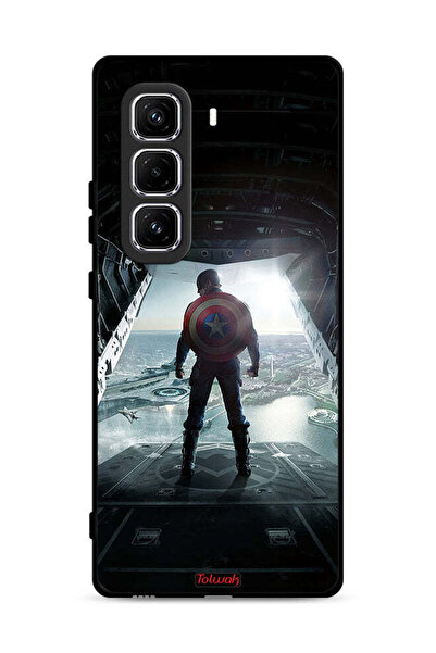 Tolwak Infinix Hot 50 Pro 4G Protective Case Cover Portrait Display Captain America