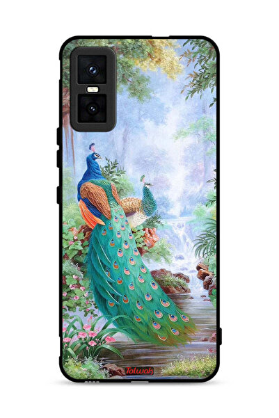 Tolwak غطاء حماية لجهاز Infinix GT 30 Pro بنقشة الطاووس