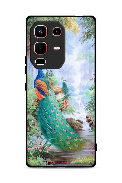 Tolwak غطاء حماية لجهاز Infinix Note 50s بنقشة الطاووس