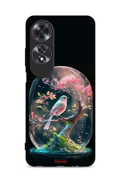 Tolwak غطاء حماية Oppo A60 بتصميم Bird In Jarr