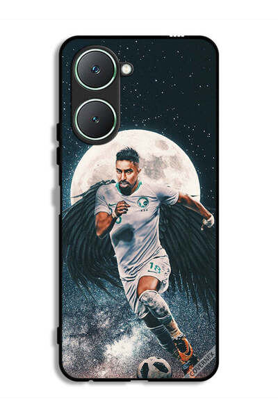 Covernex غطاء حماية لهاتف فيفو Y18i 4G، سالم الدوسري، يحمل كرة قدم