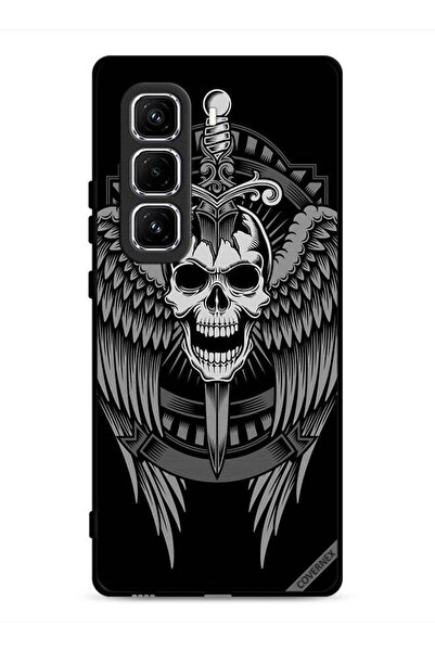 Covernex غطاء حماية لهاتف Infinix Hot 50 Pro 4G بتصميم جمجمة وأجنحة نسر