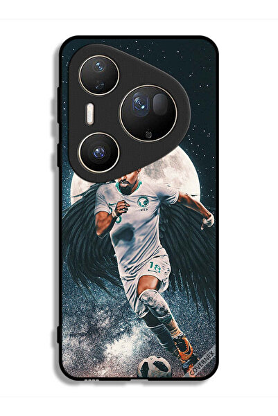 Covernex غطاء حماية لهاتف هواوي بيورا 80 ألترا، سالم الدوسري، يحمل كرة قدم