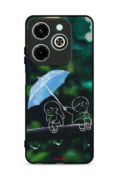 Tolwak غطاء حماية لهاتف Infinix Hot 40i 4G بطبعة زوجين من الفن التجريدي