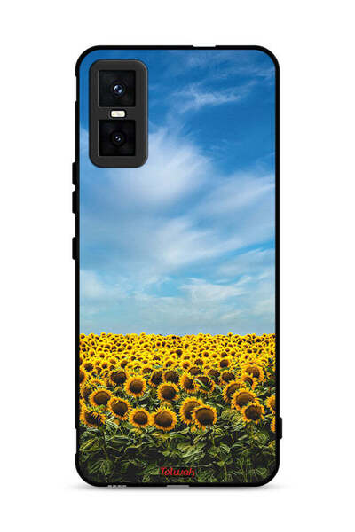 Tolwak غطاء حماية لهاتف Infinix GT 30 Pro بطبعة عباد الشمس تحت السماء