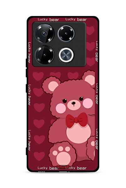 Tolwak غطاء حماية لهاتف Infinix Note 40 Pro Plus 5G بتصميم الدب المحظوظ