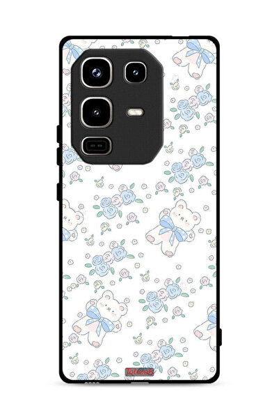 Tolwak غطاء حماية لهاتف Infinix Note 50 Pro 4G، مزين برسومات دب لطيف وزهور