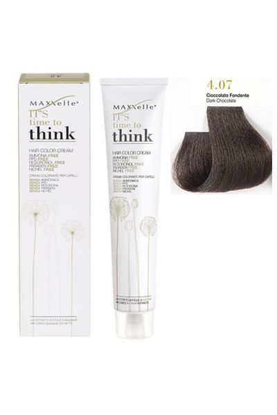 Maxxelle Dark Chocolate 4.07 Ammonia-Free Hair Dye with Argan Oil Think 100 ML