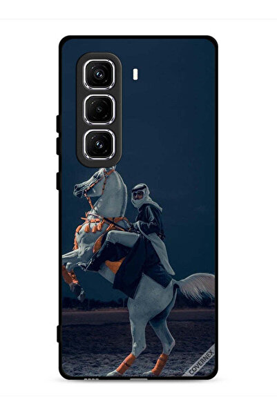 Covernex غطاء حماية لهاتف Infinix Hot 50 Pro 4G، صورة شاب على حصان