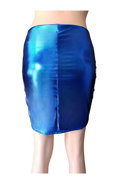 charango Fusta mini din țesătură strălucitoare, cu o singură picioare, pentru femei