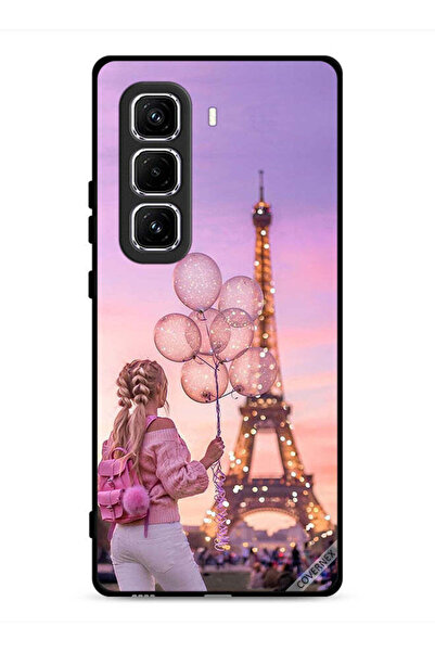 Covernex غطاء حماية لهاتف Infinix Hot 50 Pro 4G، فتاة تحمل بالونات