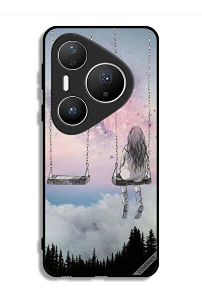 Covernex غطاء حماية لهاتف هواوي بيورا 80 برو بلس برسومات فتاة وحيدة