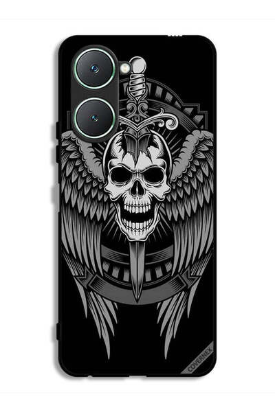 Covernex غطاء حماية لهاتف Vivo Y18i 4G بتصميم جمجمة وأجنحة نسر