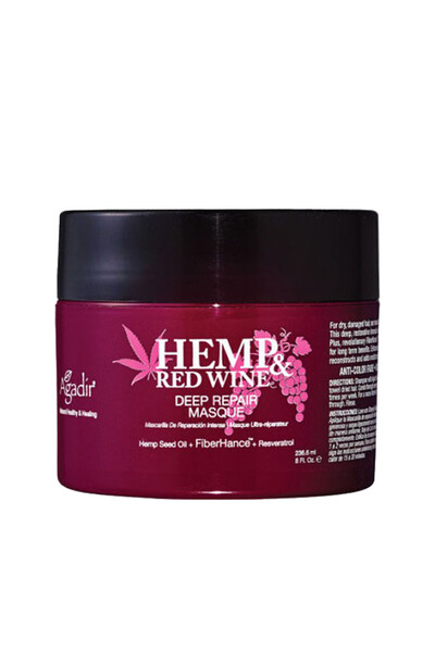 Agadir Mască reparatoare cu cânepă și vin roșu 236,6 ml
