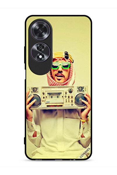 Covernex غطاء حماية لهاتف Oppo A60 يحمل جهاز موسيقى عتيق