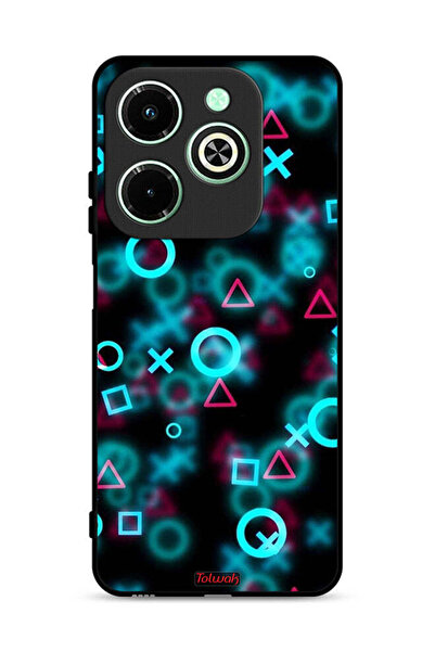 Tolwak غطاء حماية لهاتف Infinix Hot 40i 4G برسومات أيقونات لعبة الحبار الصغيرة