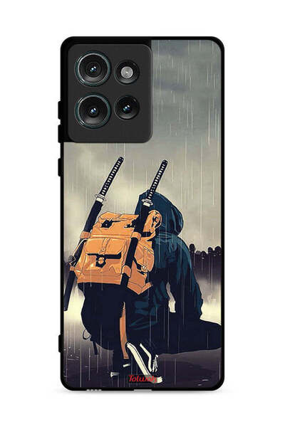 Tolwak غطاء حماية لهاتف موتورولا إيدج 50 بطبعة سيف ساموراي الرقمية