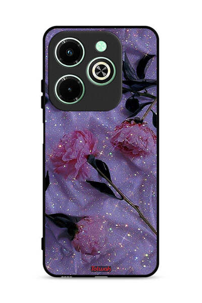 Tolwak غطاء حماية لهاتف Infinix Hot 40i 4G بنقشة ورود لامعة