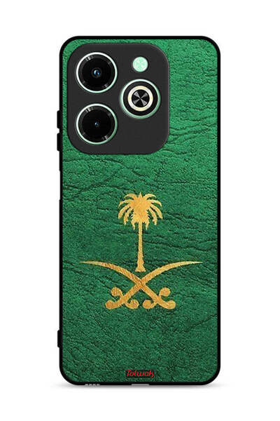Tolwak غطاء حماية لجهاز Infinix Hot 40i 4G، علامة المملكة العربية السعودية، جلد