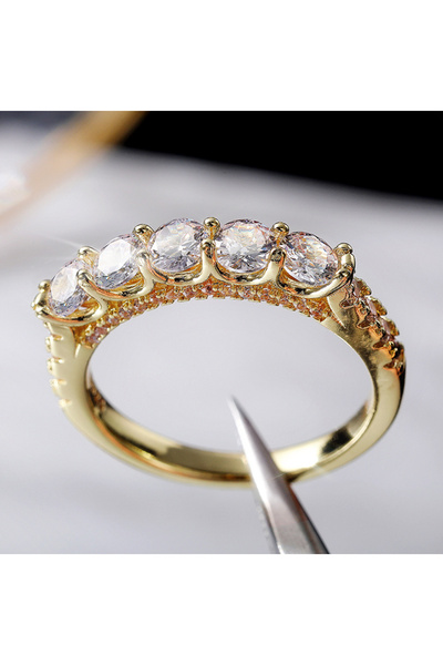 Choice 10 F782 Huitan Luxury Rings Women Wedding Party Accessories Inlaid Daz...