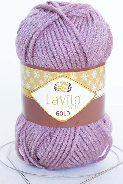 LaVita Yarn خيط حياكة يدوي ذهبي 100% أكريليك 100 جرام (9752 GUL)