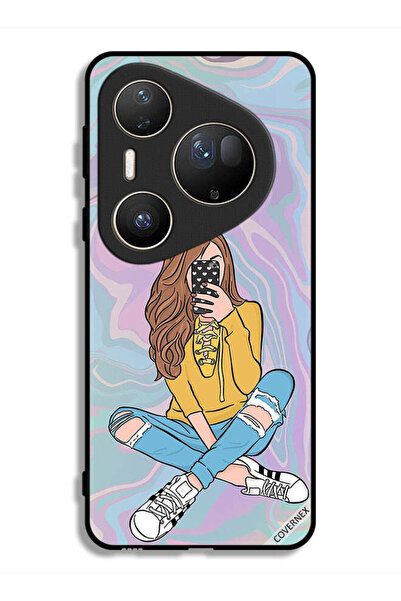 Covernex غطاء حماية فائق من هواوي بيورا 80، صورة فتاة تلتقط صورة