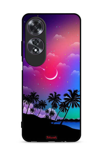Tolwak غطاء حماية Oppo A60 بتصميم قمر في الليل