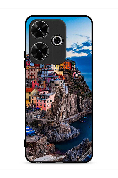 Covernex غطاء حماية لهاتف شاومي ريدمي 13 4G، منازل ملونة على البحر