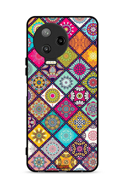 Tolwak غطاء حماية لهاتف Infinix Note 12 Pro 4G بنقشة مربعات ماندالا