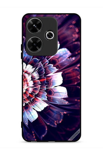 Covernex غطاء حماية لهاتف Xiaomi Redmi 13 4G مع زهرة كبيرة عاكسة على الجانب ا...