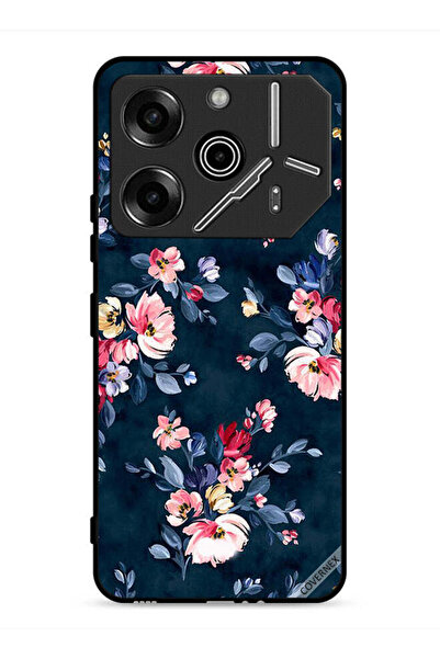 Covernex غطاء حماية لهاتف تكنو بوفا 6 برو 5G مزين بزهور مرسومة يدويًا