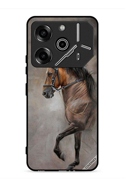 Covernex غطاء حماية لهاتف تكنو بوفا 6 برو 5G، صورة حصان عتيقة