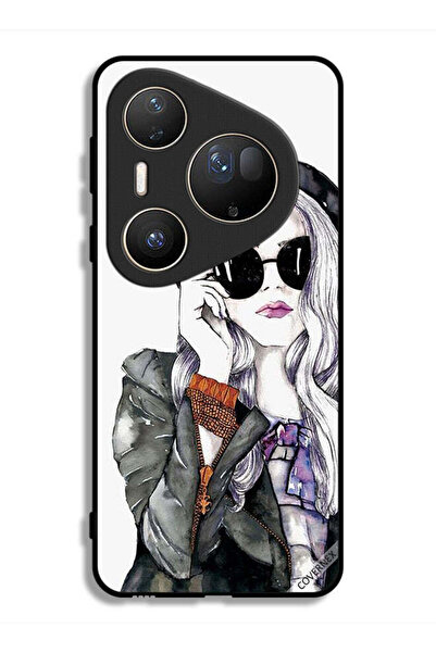 Covernex غطاء حماية فائق لهاتف هواوي بيورا 80 بتصميم فتاة أنيقة ولطيفة