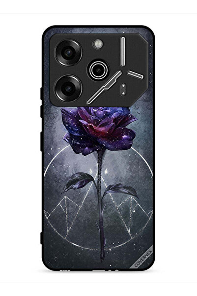 Covernex غطاء حماية لهاتف Tecno Pova 6 Pro 5G بخلفية زهور داكنة