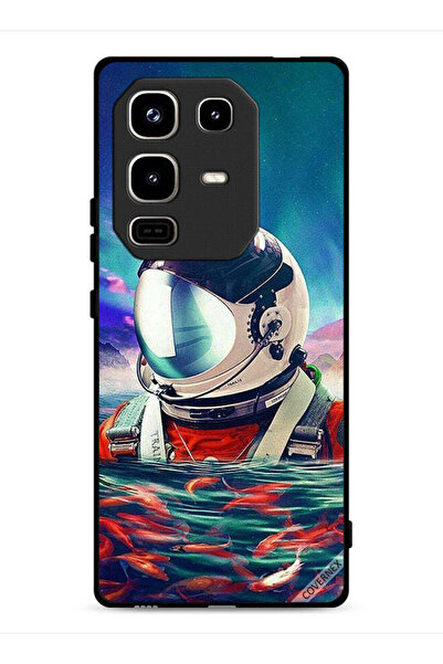 Covernex غطاء حماية لهاتف Infinix Note 50 Pro 4G بتصميم رائد فضاء في بحر الأسماك